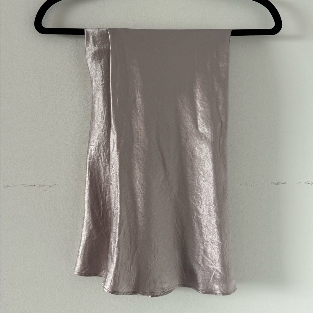 Aritzia Satin Midi Skirt in Light Mauve